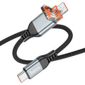 Hoco U128 Viking 2-in-1 charging data cable USB/Type-C to Type-C