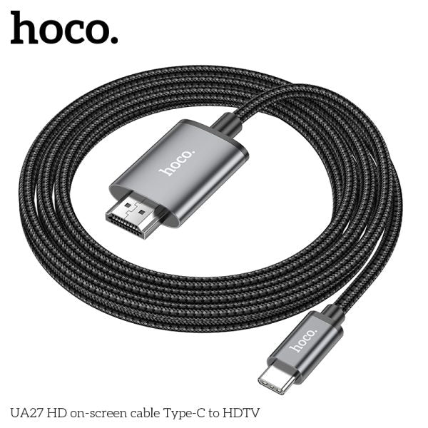 Hoco UA27 HD on-screen cable Type-C to HDTV - metal gray
