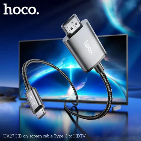 Hoco UA27 HD on-screen cable Type-C to HDTV - metal gray