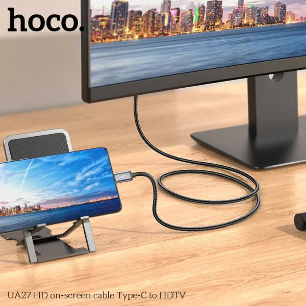 Hoco UA27 HD on-screen cable Type-C to HDTV - metal gray