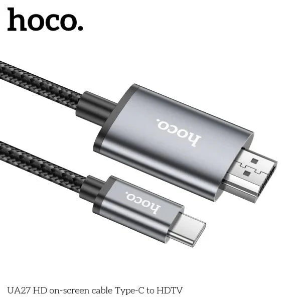 Hoco UA27 HD on-screen cable Type-C to HDTV - metal gray