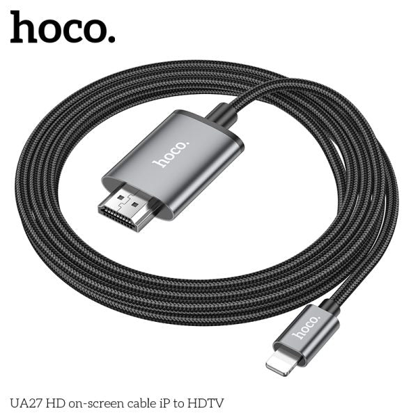Hoco UA27 HD on-screen cable iP to HDTV - metal gray