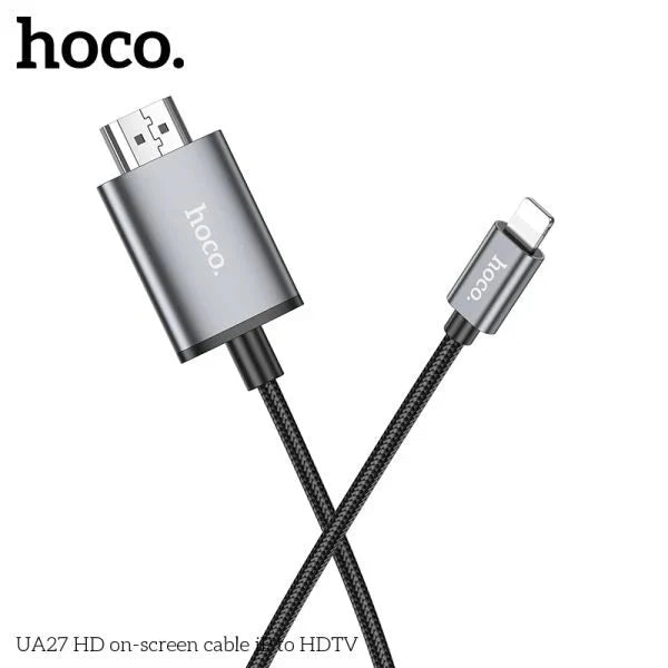 Hoco UA27 HD on-screen cable iP to HDTV - metal gray