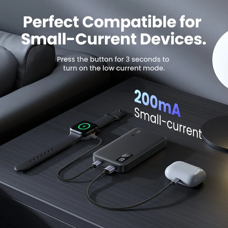 UGREEN 10000mAh PD-20W Two-way Fast Charging Power Bank Black PB311