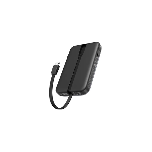 UGREEN 10000mAh Power Bank with Built-in Cable 15W PB511 - Black