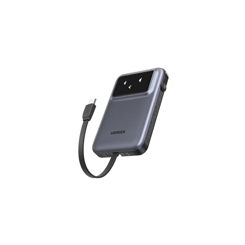 UGREEN 10000mAh Power Bank with Built-in Cable 15W PB511 - Black