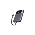 UGREEN 10000mAh Power Bank with Built-in Cable 15W PB511 - Black