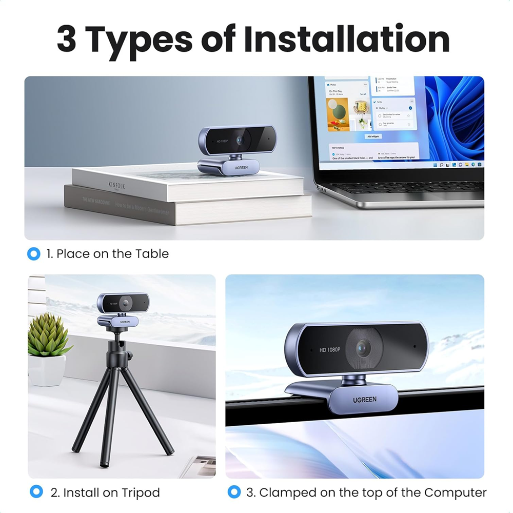 UGREEN – 1080P Webcam with Microphone - CM678