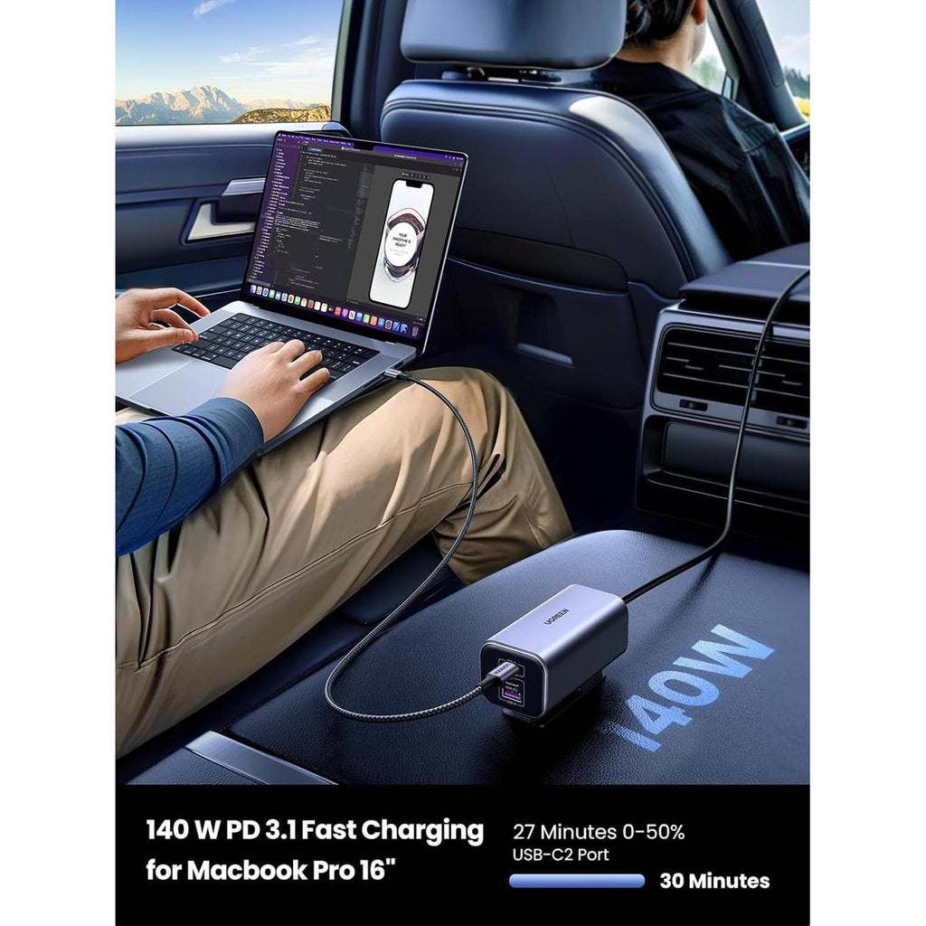 UGREEN 150W 4-Port GaN Fast Car Charger  - EC706