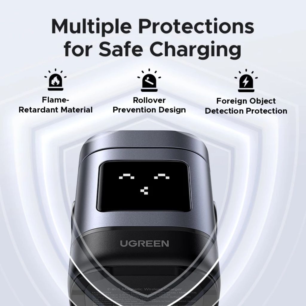 UGREEN 2-in-1 Magnetic Wireless Charger 20W W709