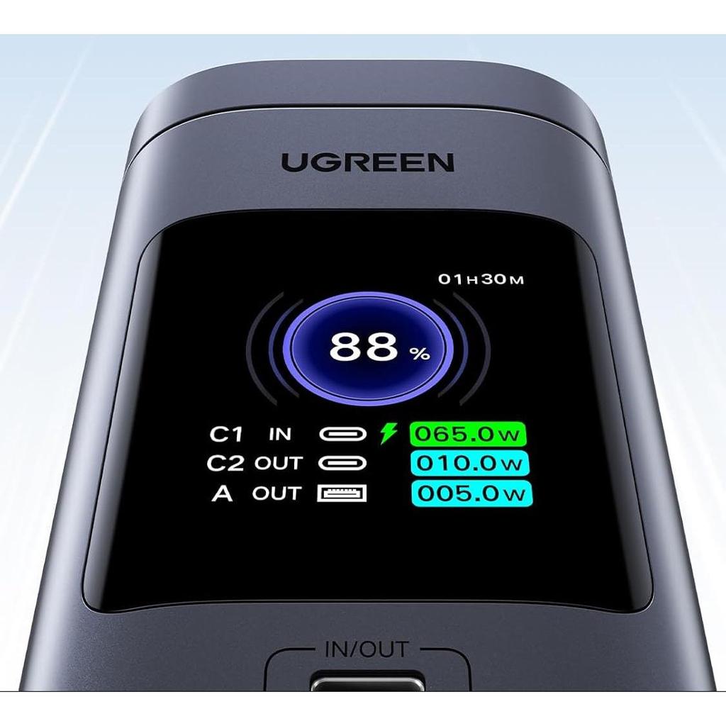 UGREEN 20000MAH 145W Fast Charging Qi2 15w Power Bank black+gray PB771