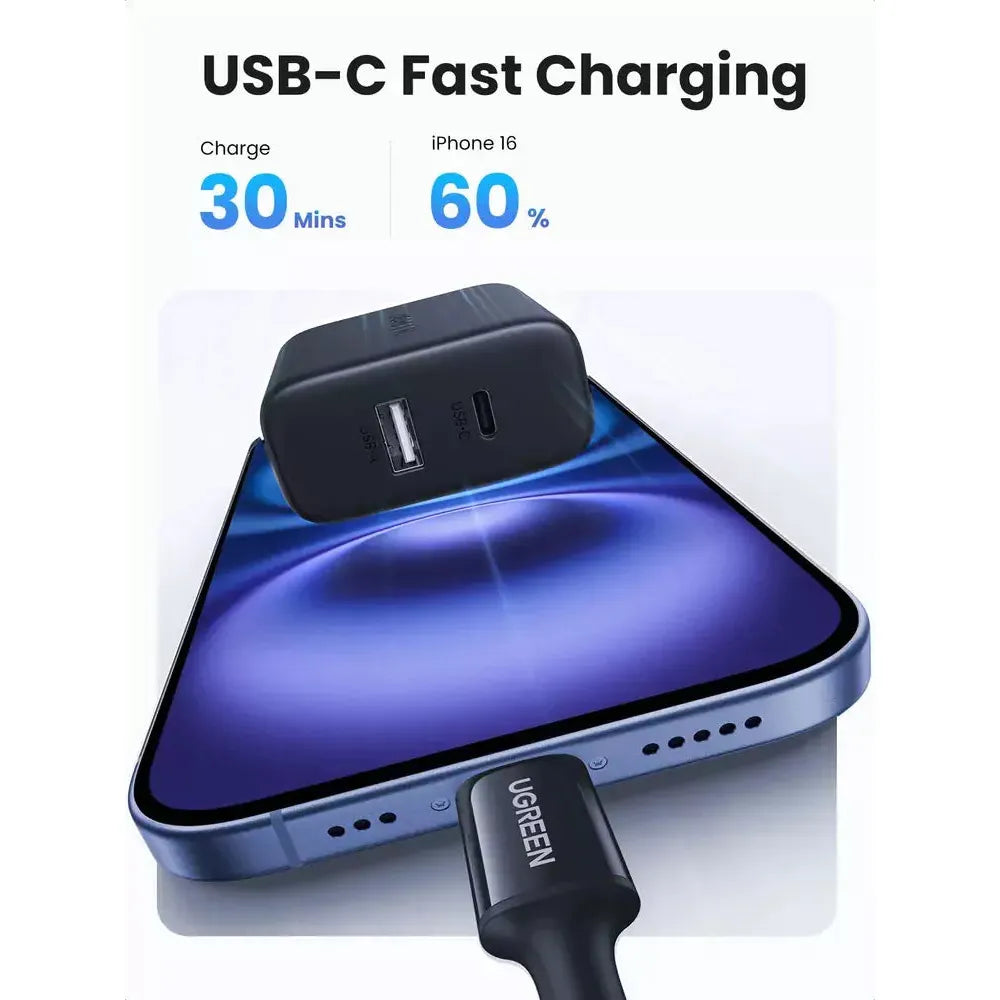 UGREEN 20W 2-Port Fast Charger UK Black - X227