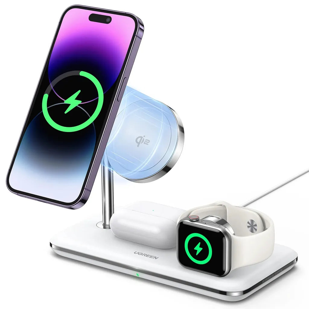 UGREEN 3-in-1 Wireless Charger White CD278