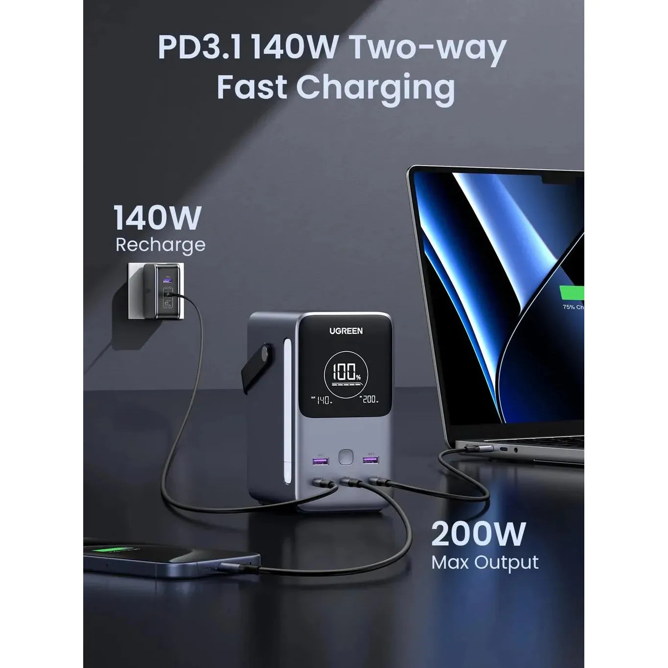 UGREEN 48000mAh 300W Fast Charging Power Bank PB770