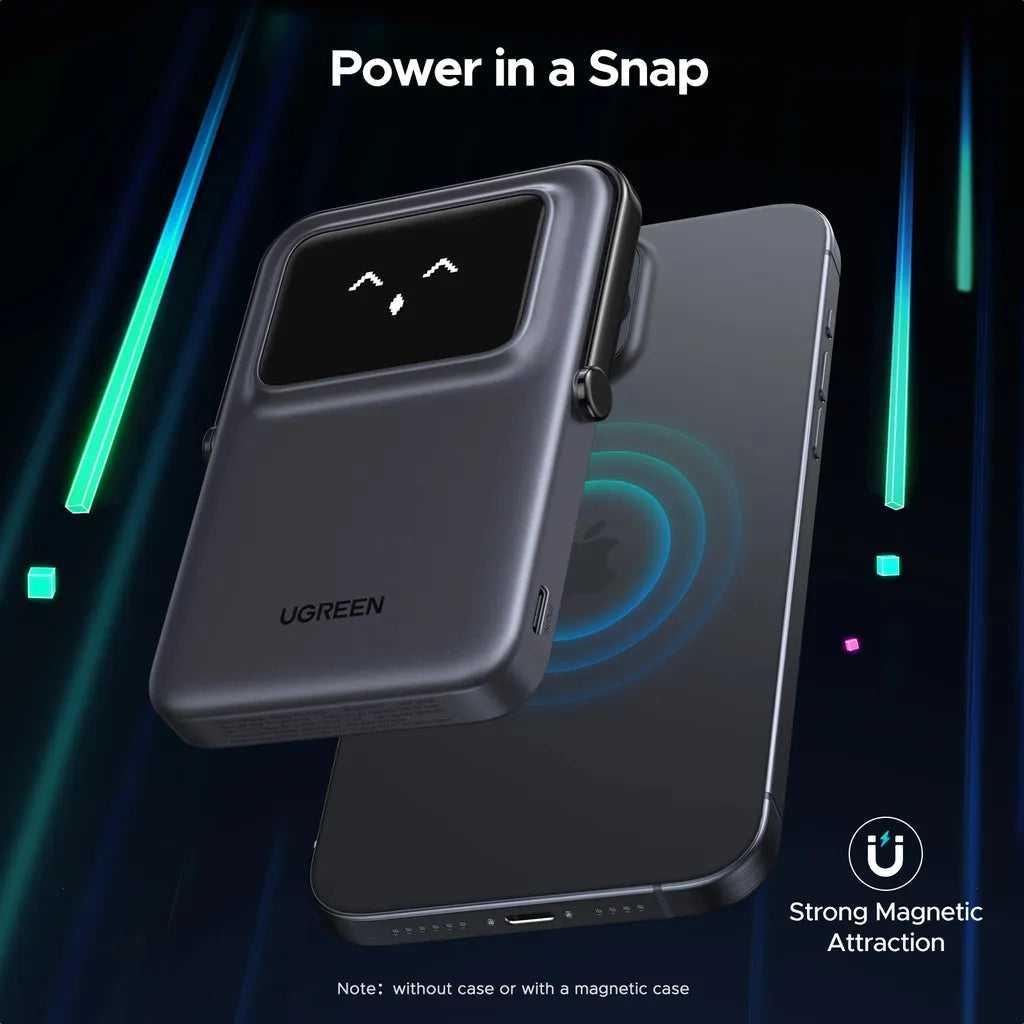 UGREEN Uno 5000mAh 20W Magnetic Wireless Power Bank Black