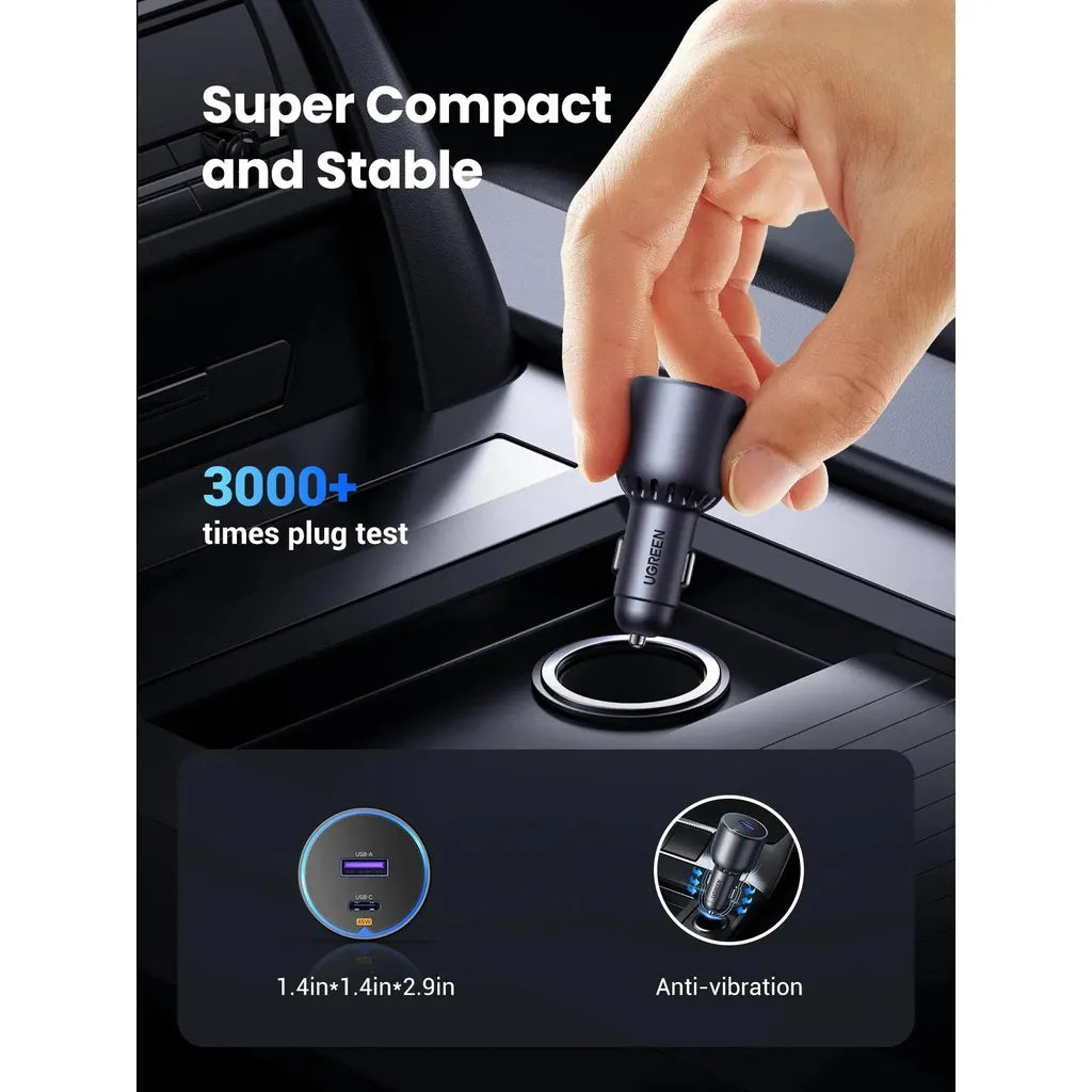 UGREEN 63W 2-Port Fast Car Charger - EC701