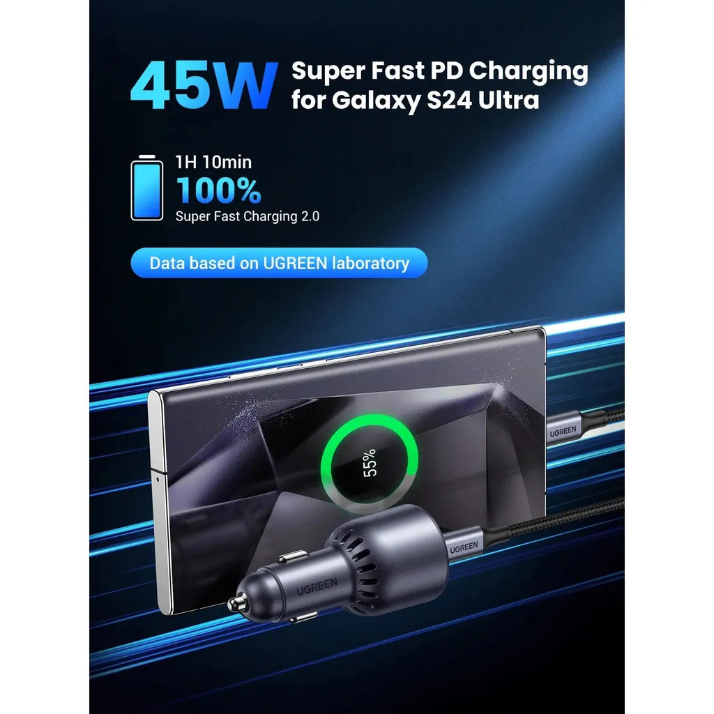 UGREEN 63W 2-Port Fast Car Charger - EC701