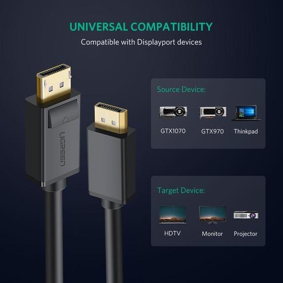 UGREEN DisplayPort 1.2 Cable 3 Meter - DP102