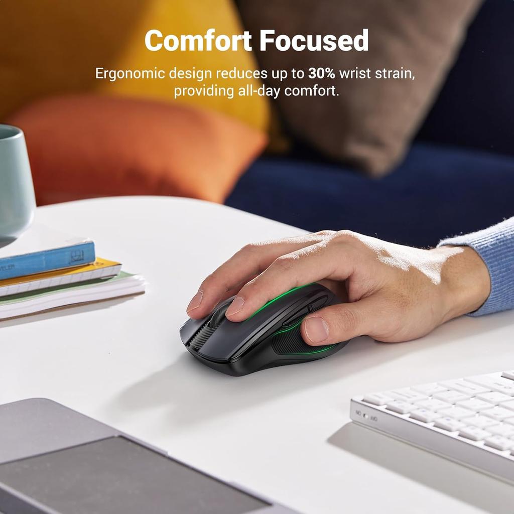 UGREEN Ergonomic Wireless Mouse 2.4G 4000DPI Silence Design MU006