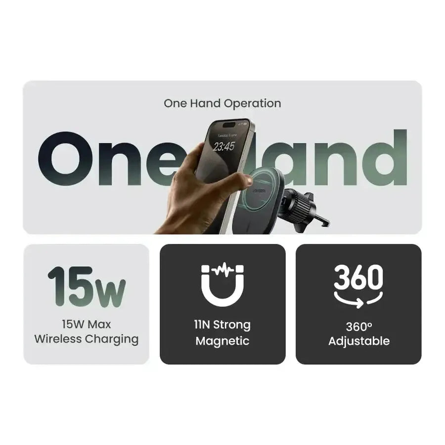 UGREEN Magnetic Car Wireless Charger 15W Black CD345