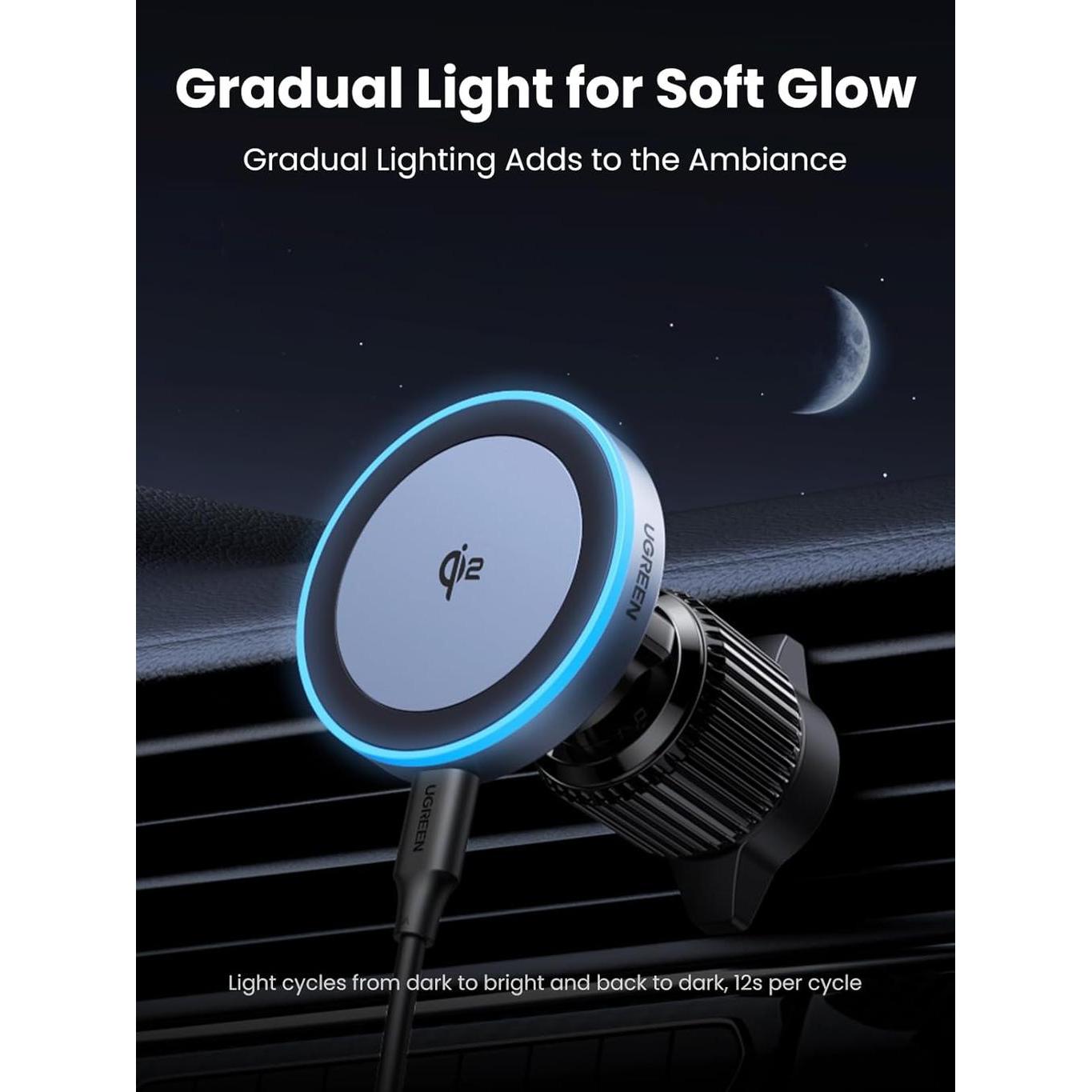 UGREEN Magnetic Car Wireless Charger 15W - W708