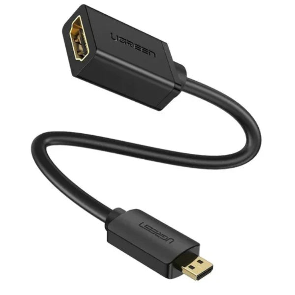 UGREEN Micro HDMI Male to HDMI Female Adapter Cable - 0.22Meter / Black