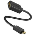 UGREEN Micro HDMI Male to HDMI Female Adapter Cable - 0.22Meter / Black