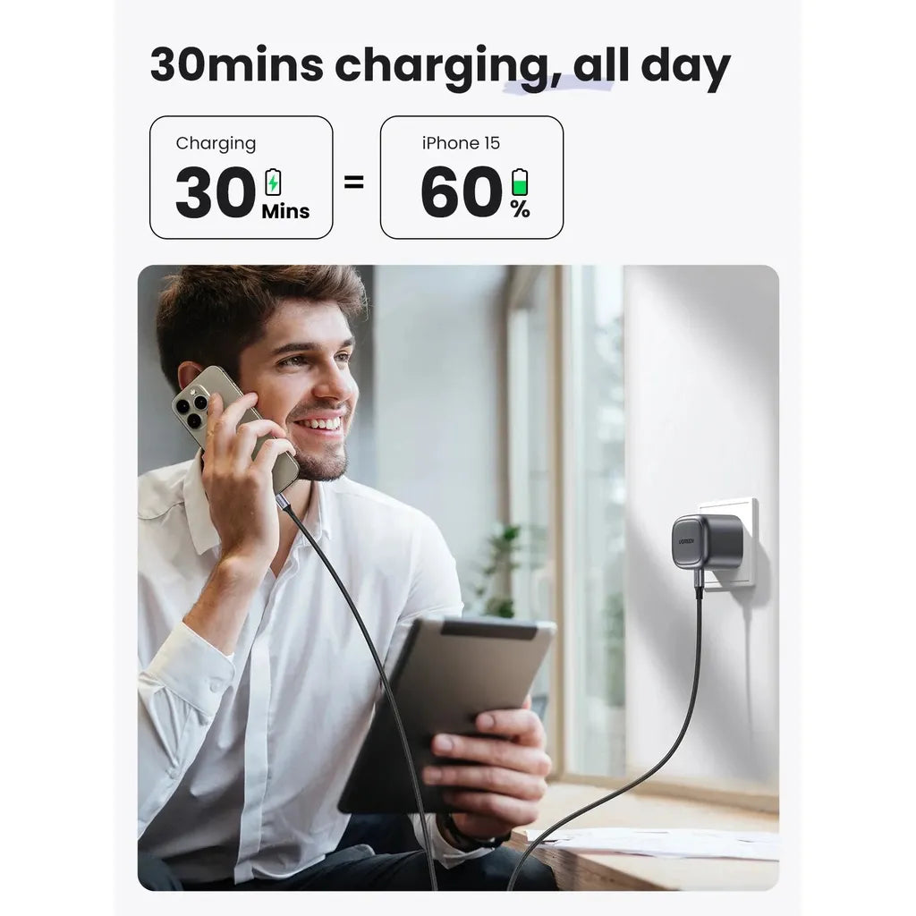 UGREEN Nexode 30W USB-C PD GaN Fast Charger UK - Space Gray