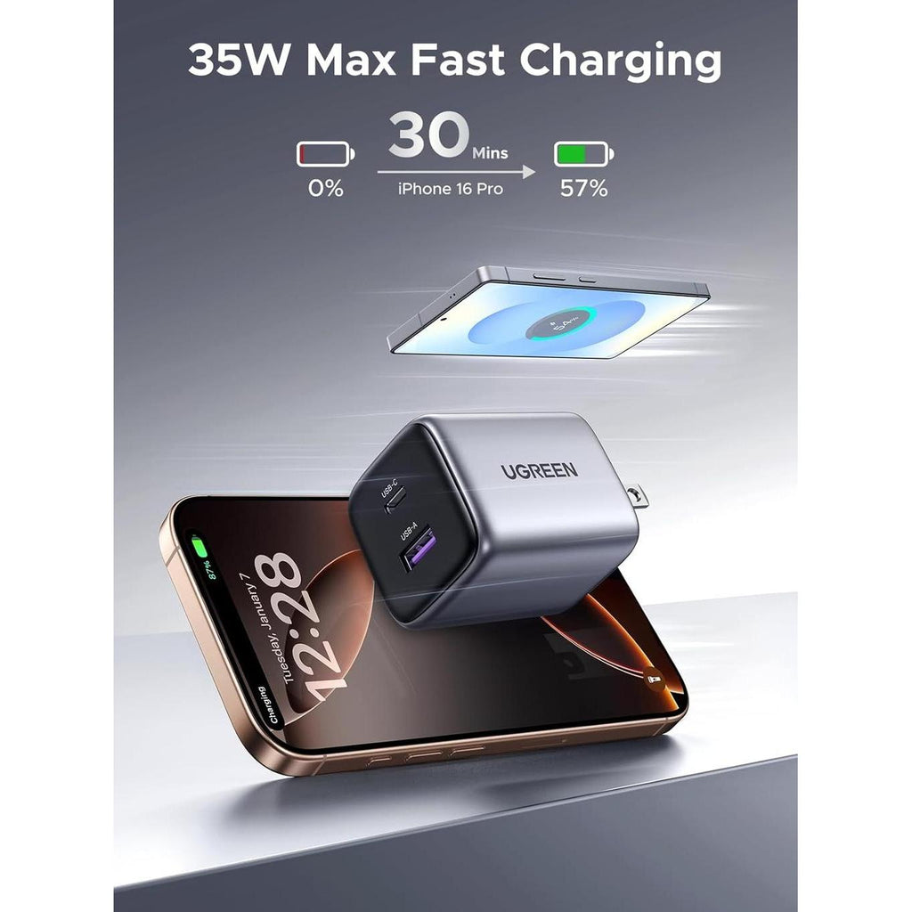 UGREEN Nexode 35W 2-Port GaN Fast Charger UK - CD350
