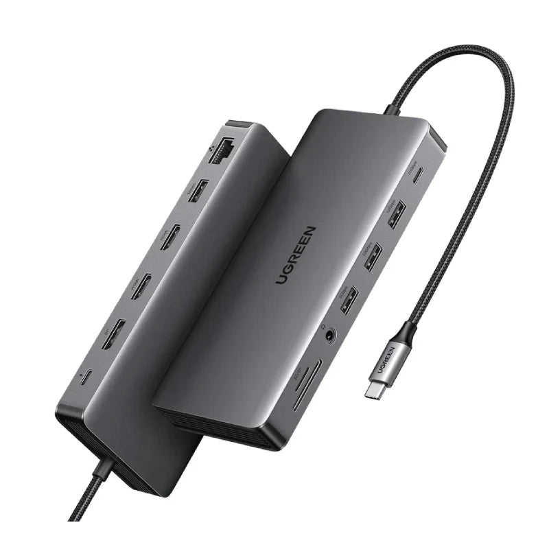 UGREEN Revodok Pro 13-in-1 USB-C Docking Station - HDMI / Ethernet / 100W PD / USB-A / SD/TF Card Slot / 3.5 mm Audio Jack