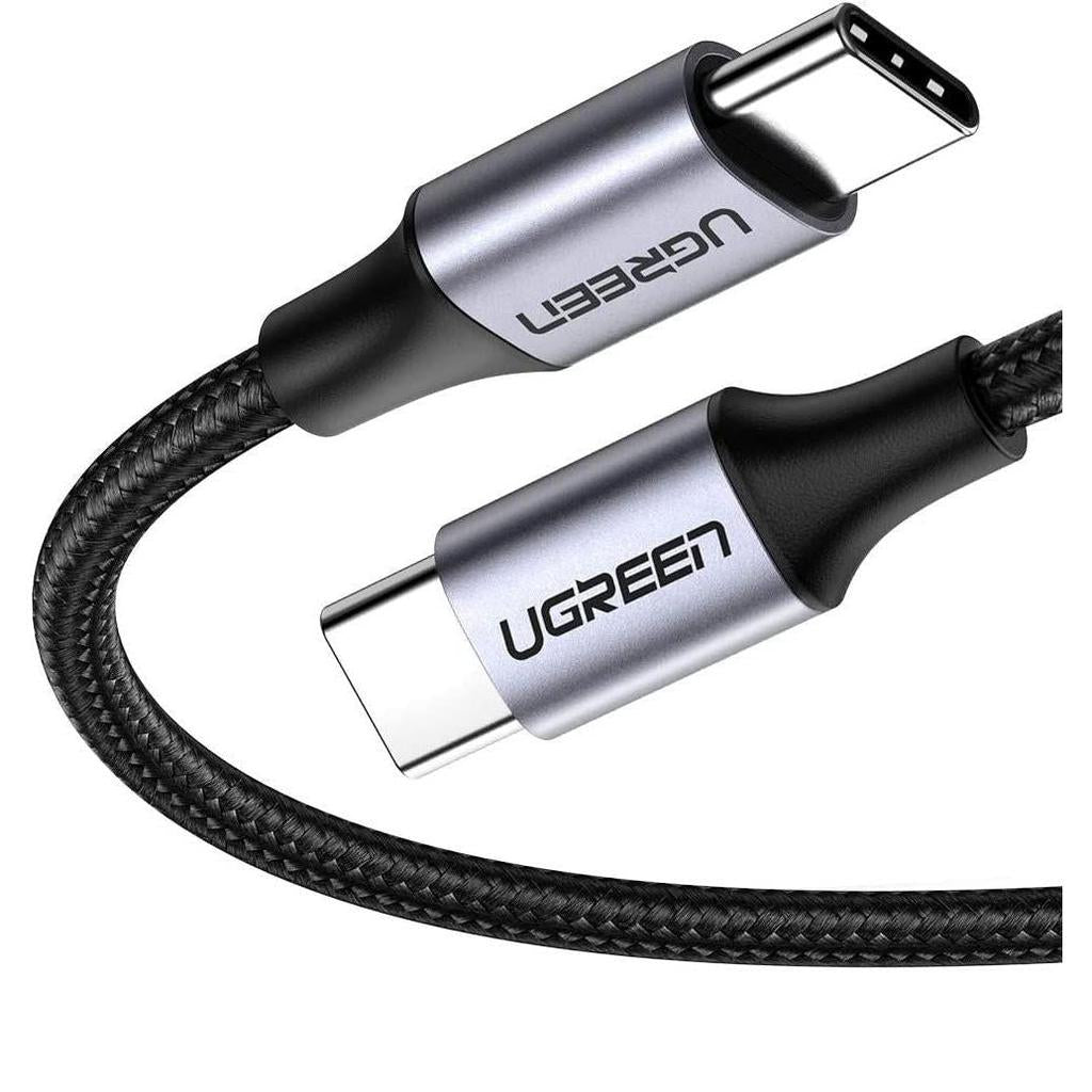 UGREEN USB 2.0 C M/M Round Cable Nickel Plating Aluminum Shell 2m Gray Black - US261