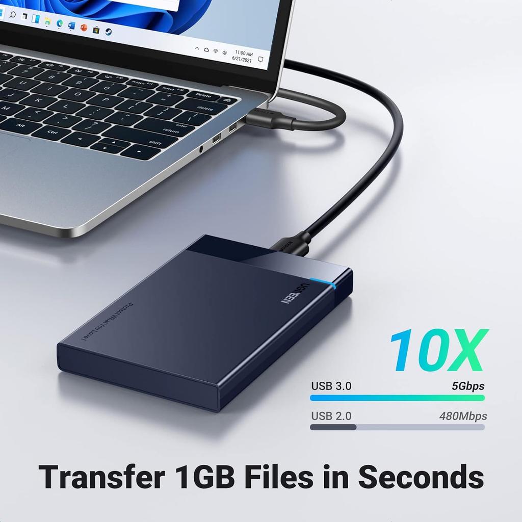 UGREEN USB 3.0 to 2.5'' SATA Hard Driver Enclosure- US221