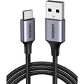 UGREEN USB-A 2.0 to USB-C Cable Nickel Plating Aluminum Braid 1m (Black)US288 18W