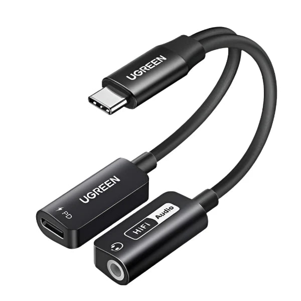 UGREEN USB-C to 3.5mm Audio Adapter with Power Delivery - CM721