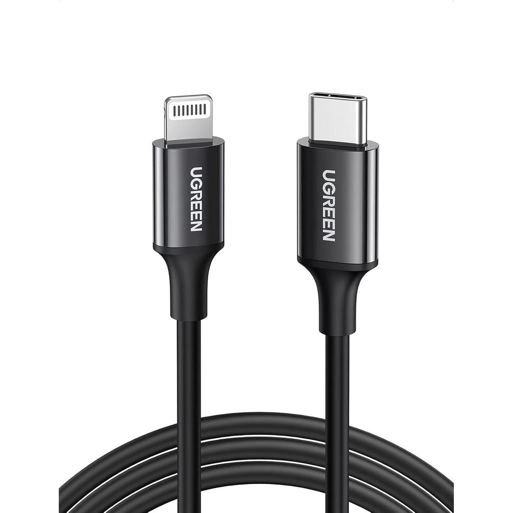 UGREEN USB-C to Lightning Cable M/M Nickel Plating ABS Shell 1m Black - US171