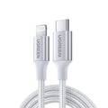 UGREEN USB-C to Lightning M/M Cable Aluminum Shell Braided 1m Silver - US304