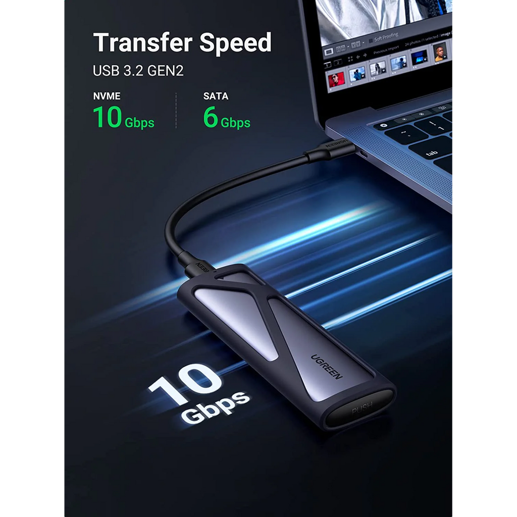 UGREEN USB-C to M.2 B-Key Hard Drive Enclosure 5Gbps 50cm CM400