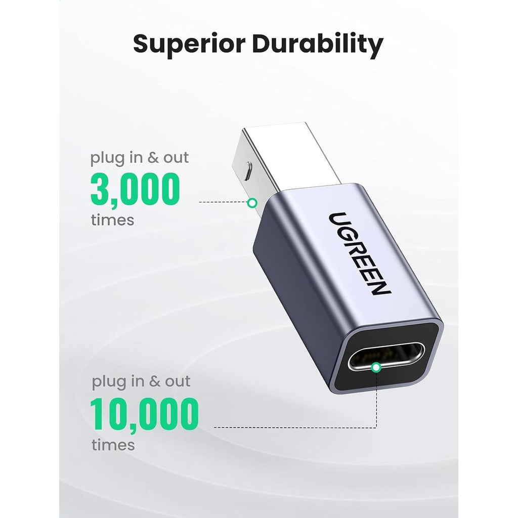 UGREEN USB2.0 USB-C/F to USB2.0 B/M Adapter Aluminum Case US382