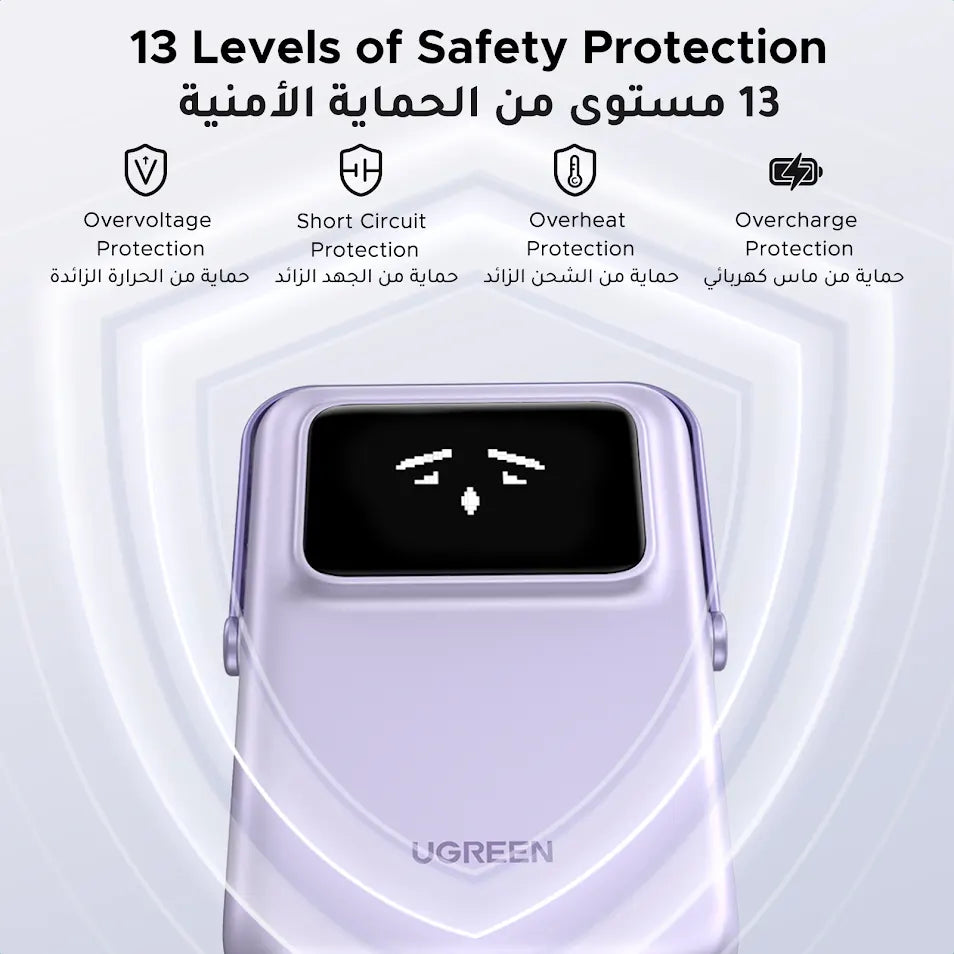 UGREEN Uno 10000mAhPD-20W Magnetic Wireless Qi2 15w Power Bank Purple PB764