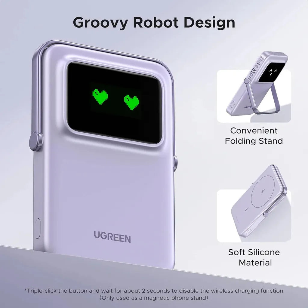 UGREEN Uno 5000mAh 20W Magnetic Wireless Power Pink