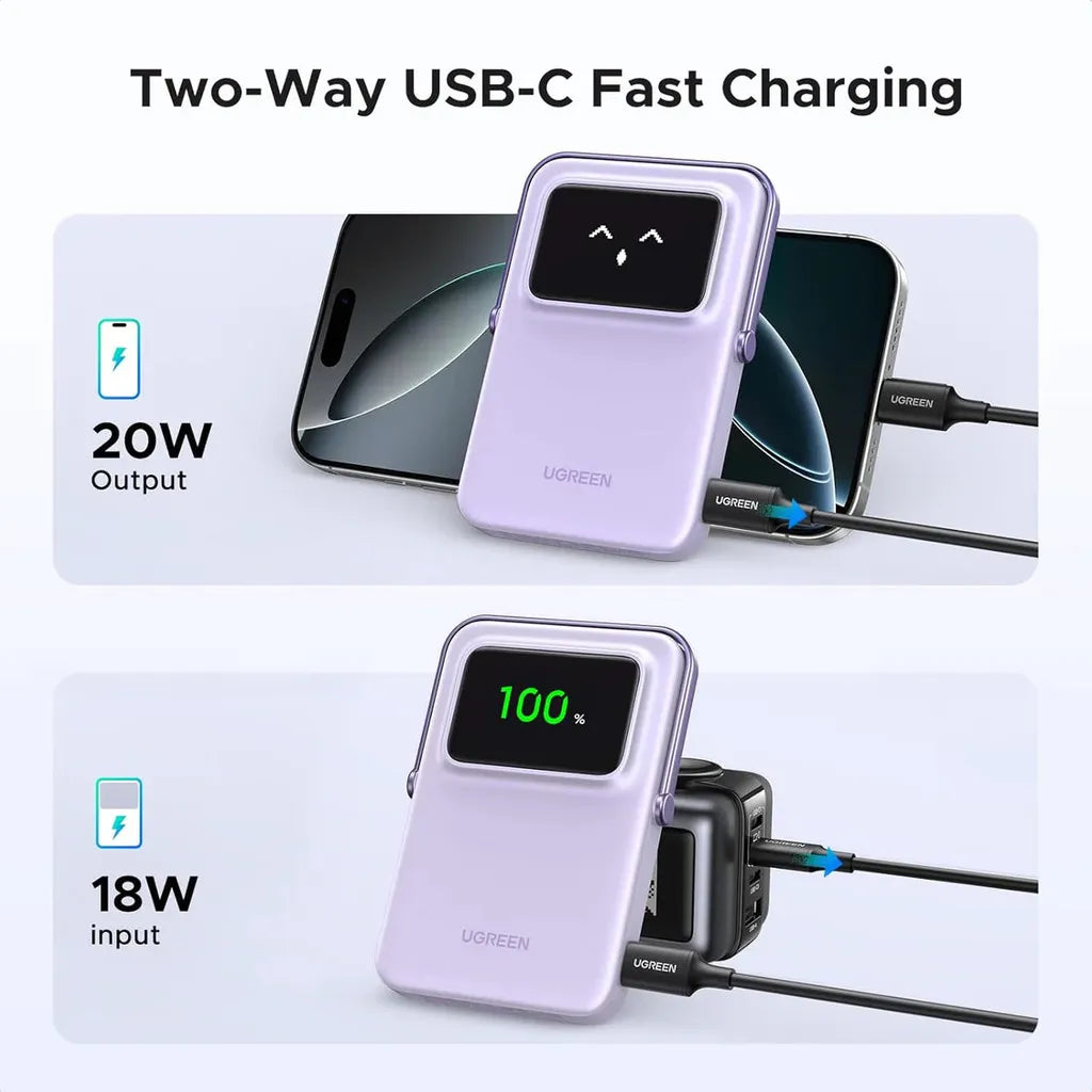 UGREEN Uno 5000mAh 20W Magnetic Wireless Power Pink
