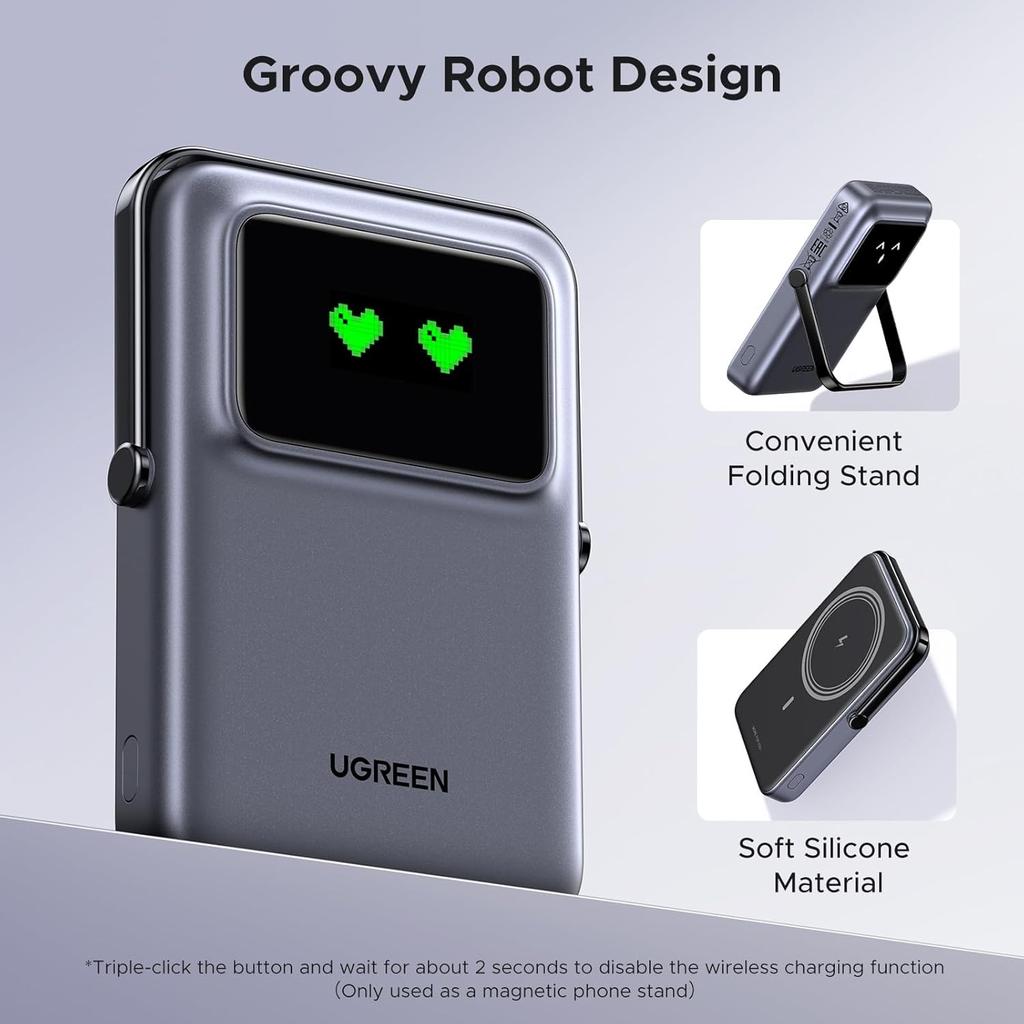 UGREEN Uno Magnetic Wireless Power Bank 10000mAh 20W - PB572
