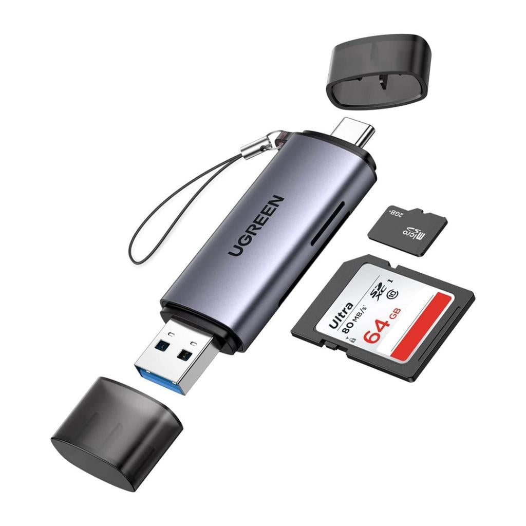 UGREEN USB-C/USB-A Card Reader black CM185