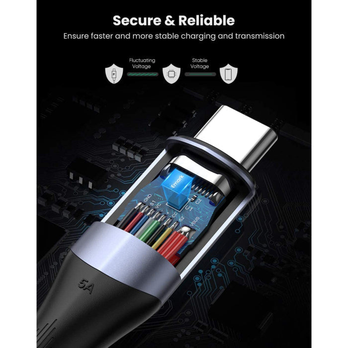 UGreen USB-C 3.1 M/M Gen2 5A Cable With Braided 1m - Black US355