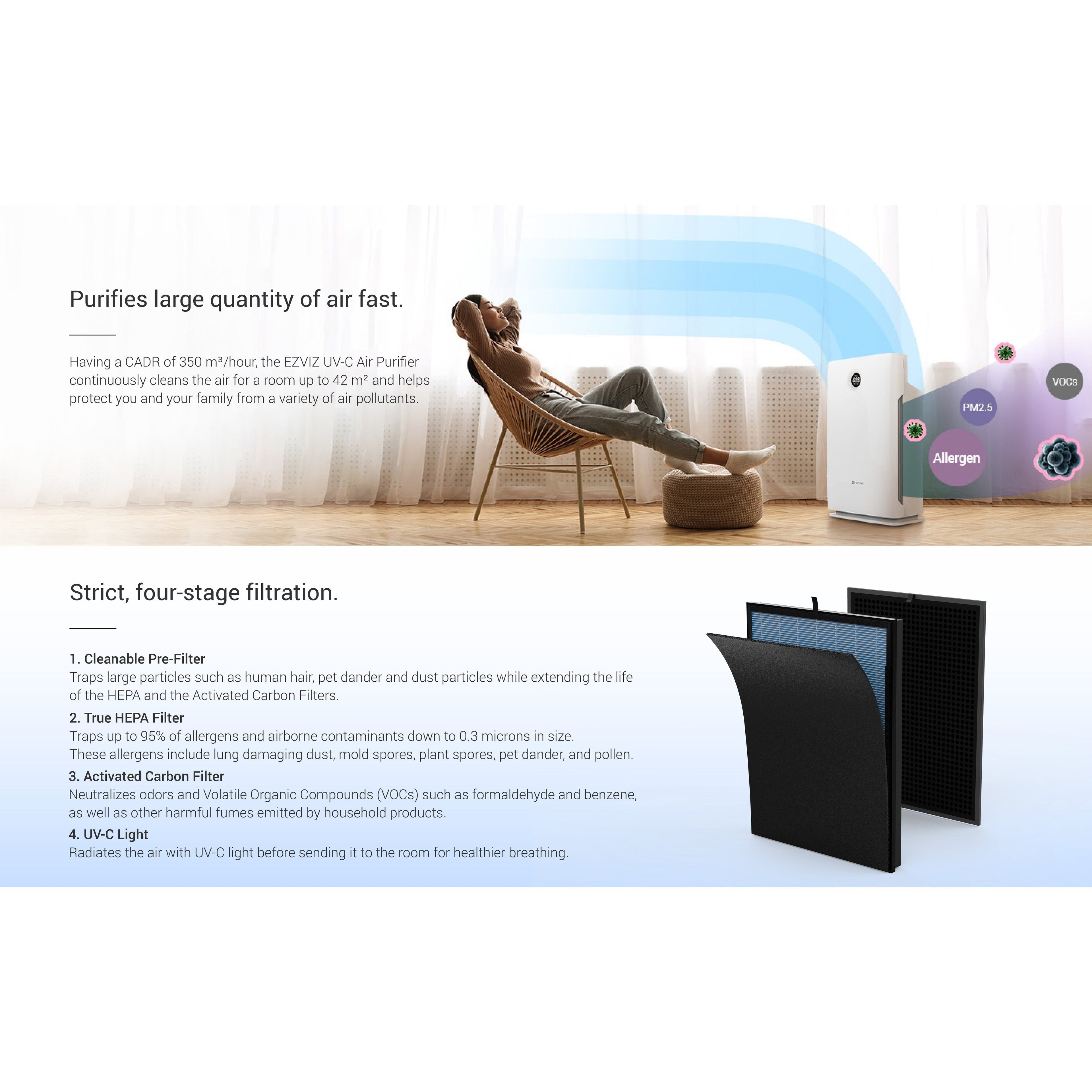 Ezviz EB350A Air Purifier - White