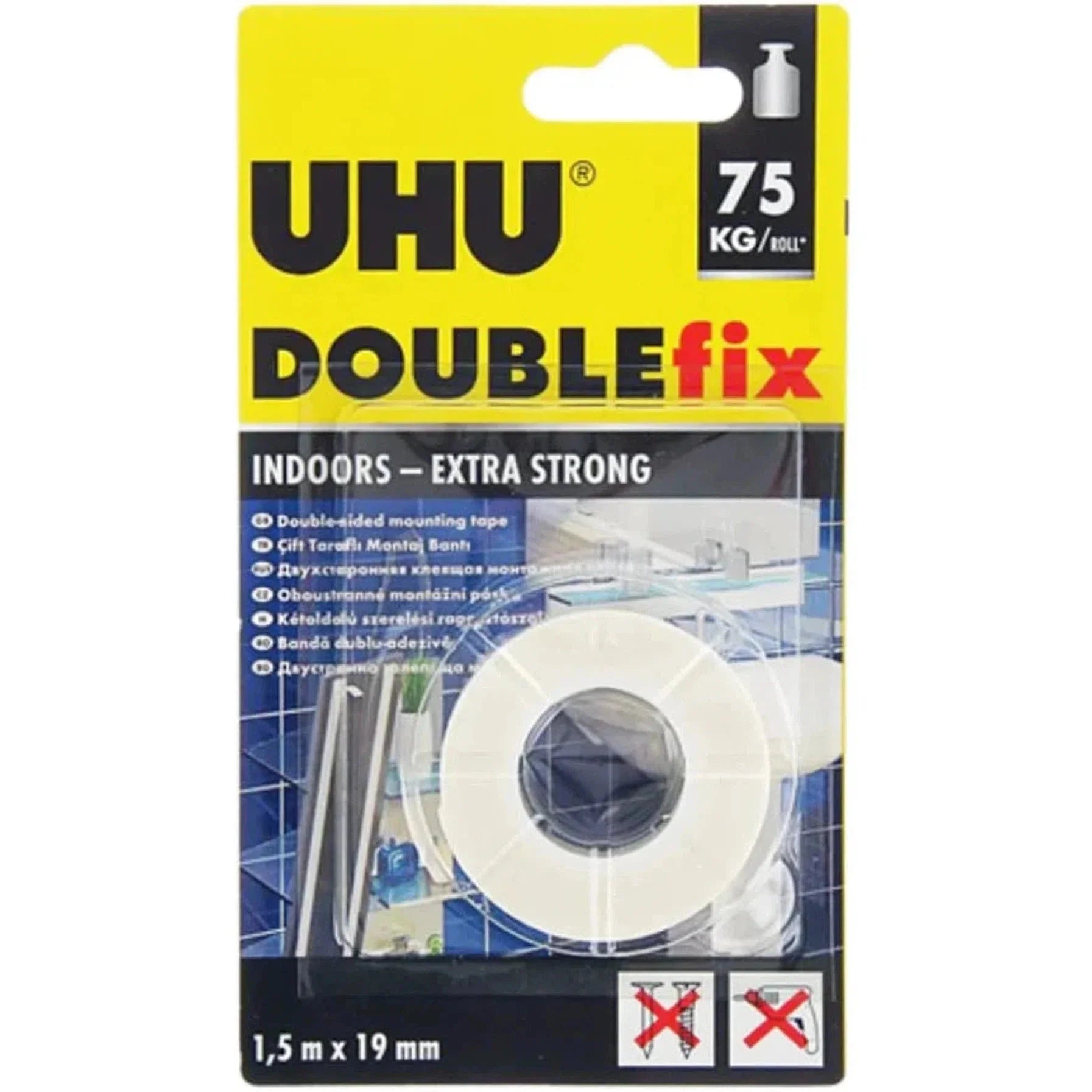 Uhu Double Sided Tape 1.5*19 Mm