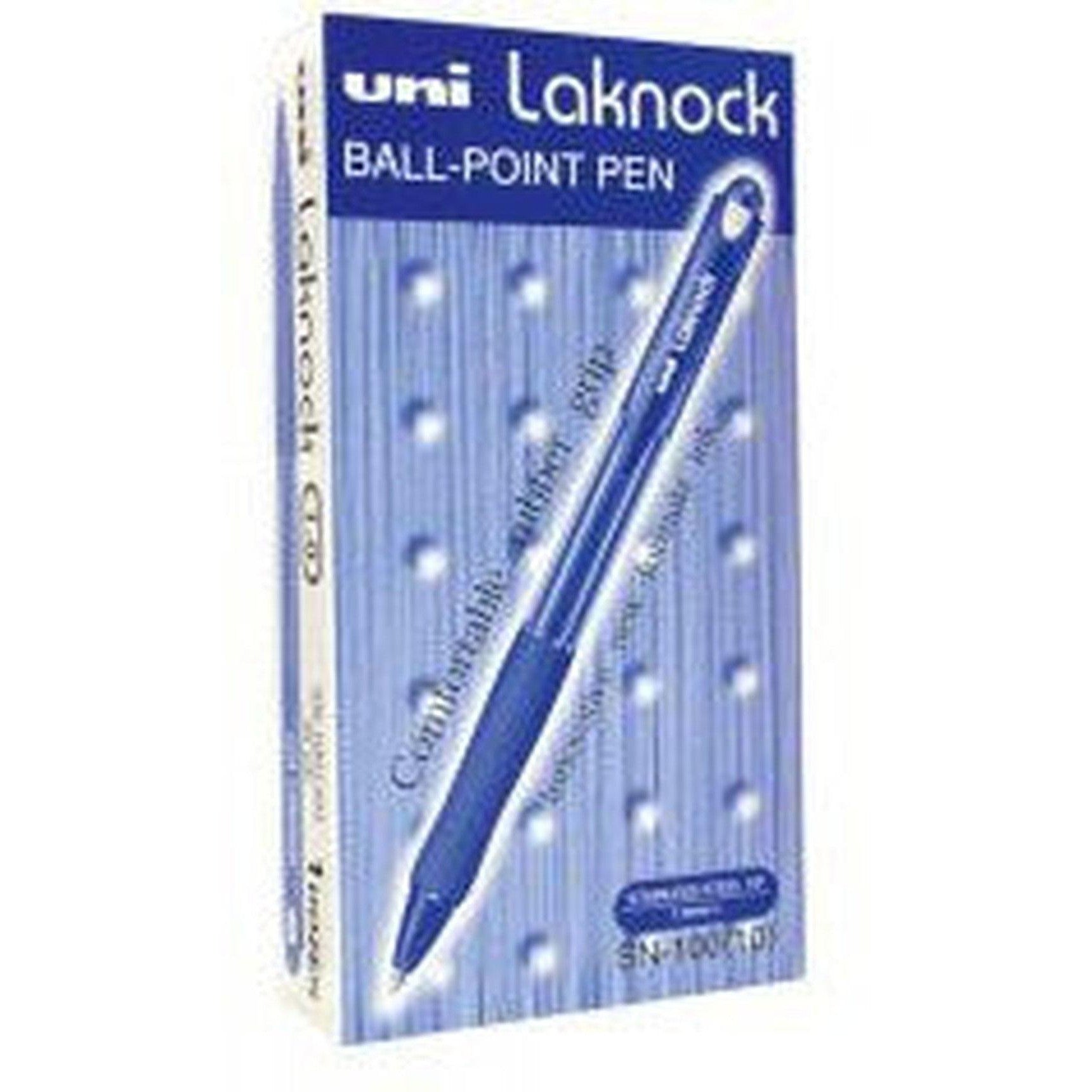 Uni Laknock Retractable Ball Point Pen 1.0Mm Sn-100(10) X 12 Pens