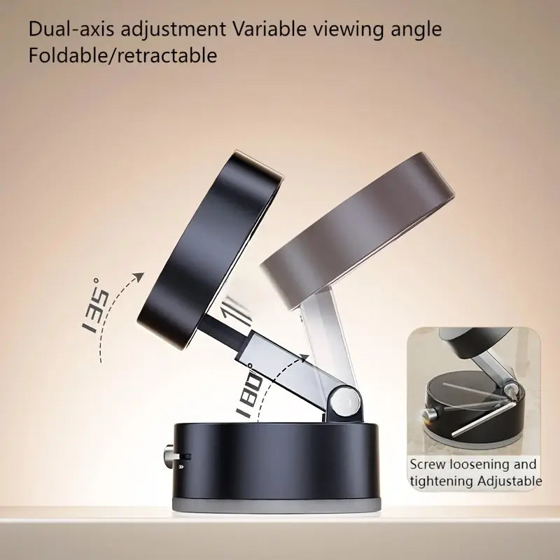 Universal Magnetic Phone Holder, ABS Material, Suction Cup for Mirror and Multi-Surface Mounting