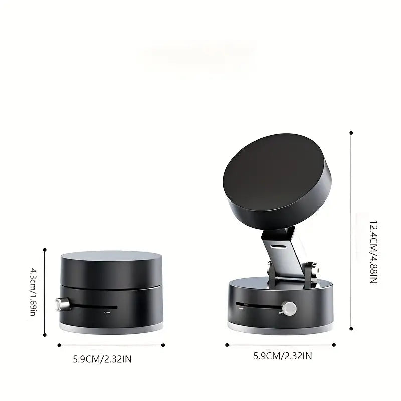Universal Magnetic Phone Holder, ABS Material, Suction Cup for Mirror and Multi-Surface Mounting
