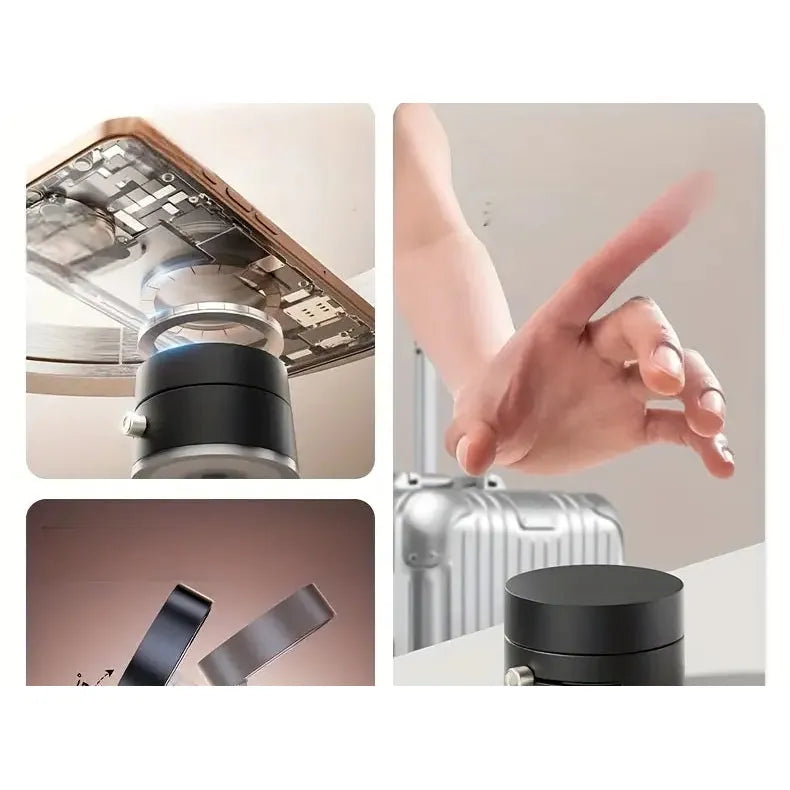 Universal Magnetic Phone Holder, ABS Material, Suction Cup for Mirror and Multi-Surface Mounting